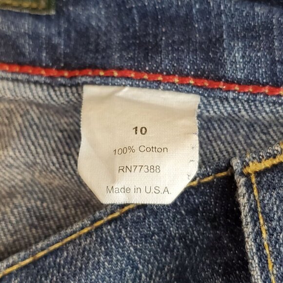 J.Crew Womens Blue Denim Mini Skirt Size 10 Cotton Made In USA 17.5" length - Picture 5 of 7